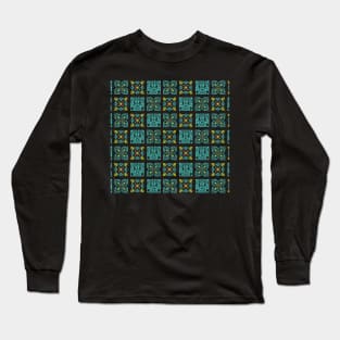 Portuguese blue tile pattern Long Sleeve T-Shirt